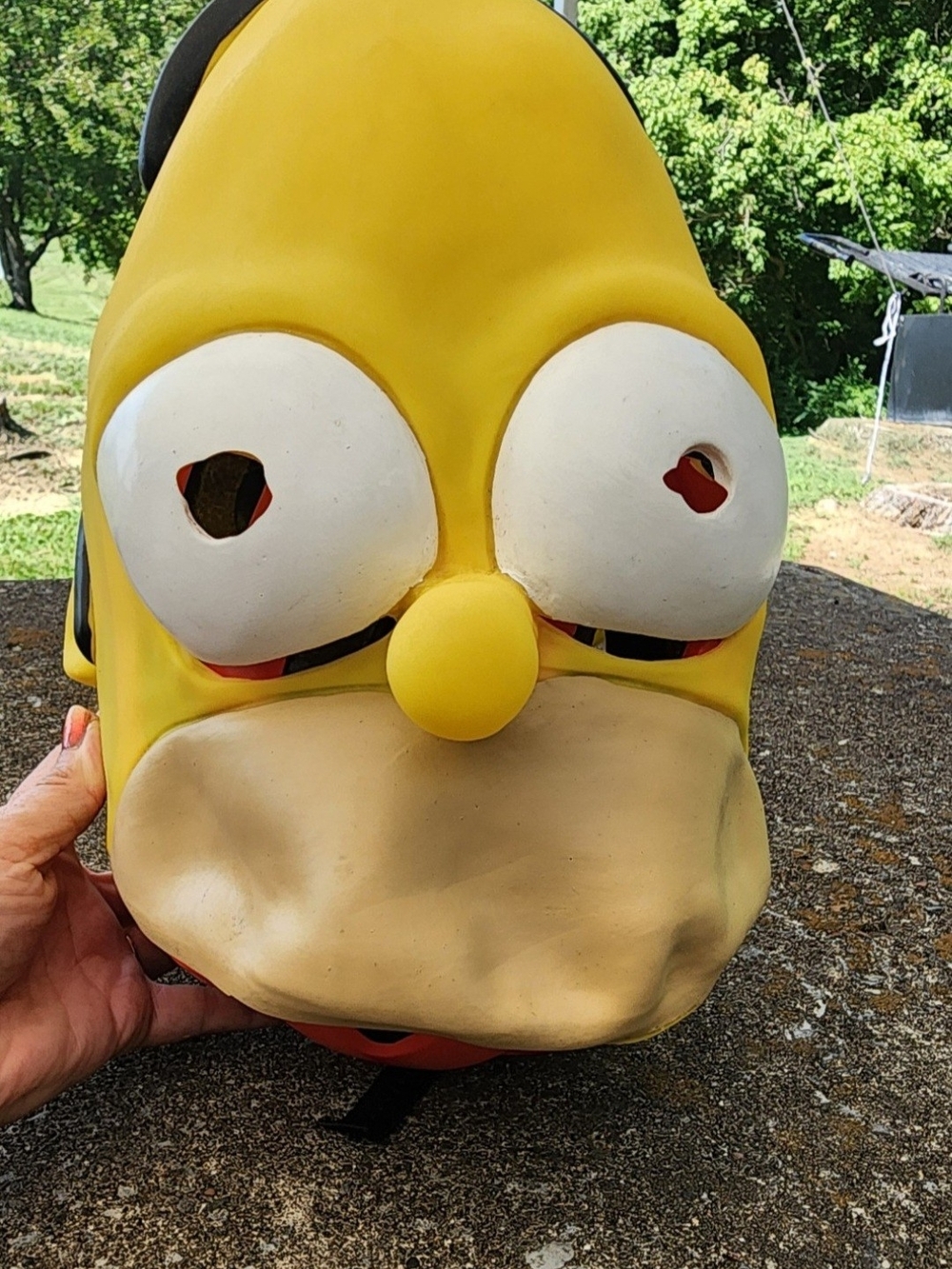 2009 Adult Homer Simpson  Cartoon Character Halloween Mask Costume -